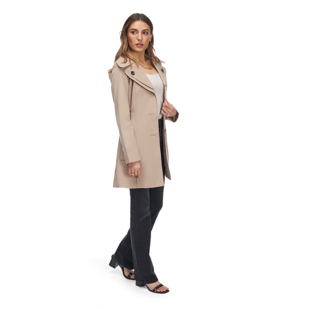 Nwot London Fog Women’s Double Collar Belted Trench Coat
